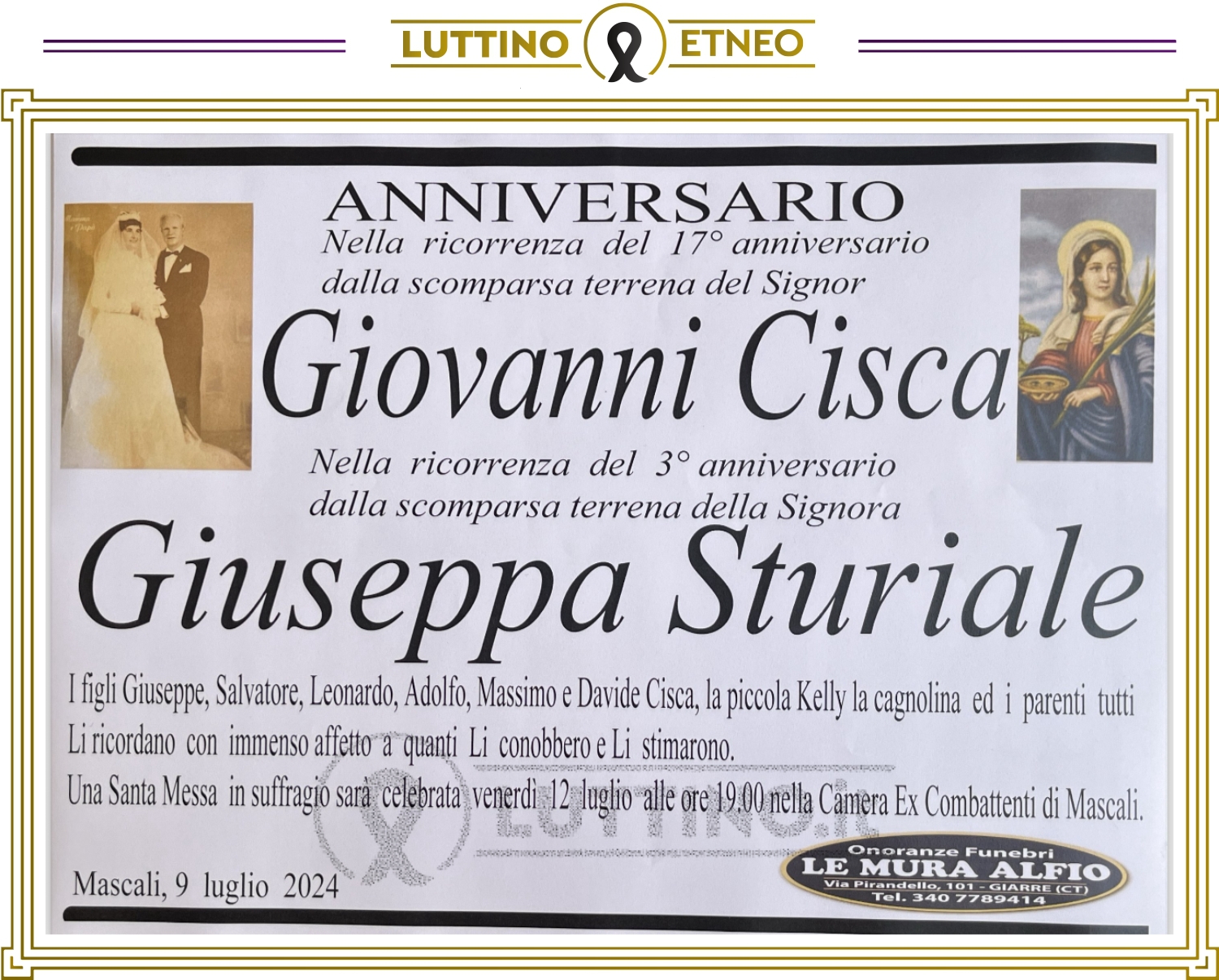 Giuseppa Sturiale e Giovanni Cisca 